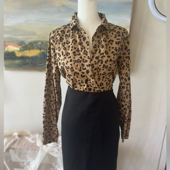 J Crew Leopard Print Long Sleeve Shirt - Picture 6 of 8